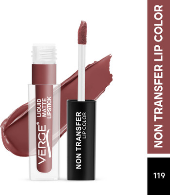 VERGE Lip Shots Non Transfer Waterproof Liquid Lip Color With Long Stay & Matte Finish(Coffee Command, 4 ml)