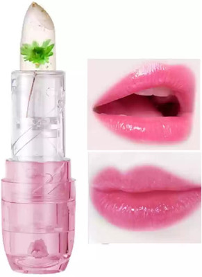 Jiwoo Color Changing Crystal Jelly Flower Lipstick - Magic transparent Lip Gloss(GREEN flower, 3.6 g)