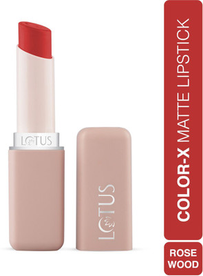 LOTUS MAKE - UP Color X Matte Lipstick Rosewood-12, Long-Lasting, Bold , Highly Pigmented(ROSE WOOD - 12, 3.8 g)