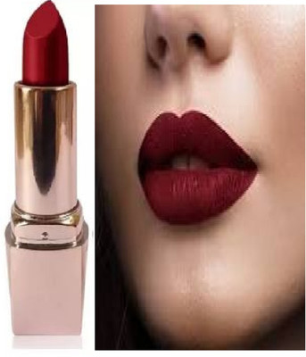 Luipui dark maroon matte lipstick waterproof pack of 1(maroon, 6 g)