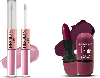 herglam Beauty Duo – Full Coverage Concealer & Rich Matte Lipstick(Multicolor, 10 ml)