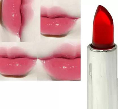 tanvi27 Crystal transparent color change jelly moisturizing lipstick(RED, 3.6 g)