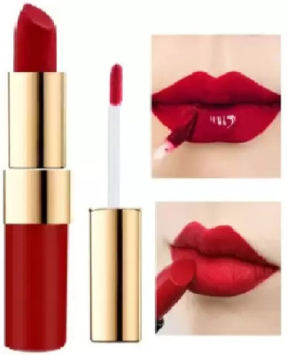 Arcanuy Matte finish liquid 2 in 1 red lipstick water proof & long lasting(red, 10 g)