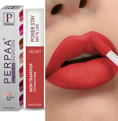 Perpaa Powerstay Non Transfer Insta Beauty Waterproof Longlast Liquid Matte Lipstick(Flirty Red, 5 ml)