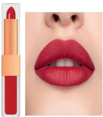 TOPQ RED 2 IN 1 MATTE LIPSTICK CRAYON + LIQUID PACK OF 1(RED, 6 g)