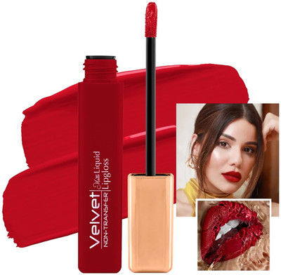 CATERINACHIARA Transfer Proof Matte Finish Highly Pigmented Deep Color Liquid Lipstick(Red, 6 ml)