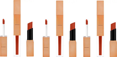 Luipui Premium Air Matte Color Bliss Liquid Lipstick / Lightweight,Waterproof (Sets 3)(DARK RED, 18 ml)