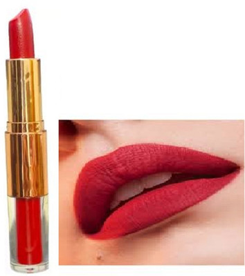 Luipui new red matte 2 in 1 lipstick pack of 1 waterproof(red, 6 g)
