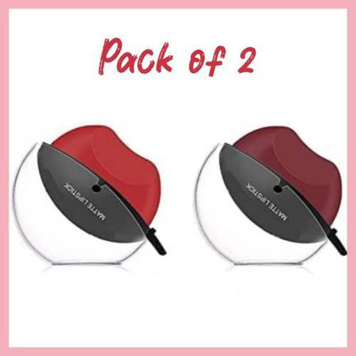 ravuk Lip Shape Lazy Lipstick Makeup Long Lasting Moisturizing Lip-Shaped(red, maroon, 10 g)