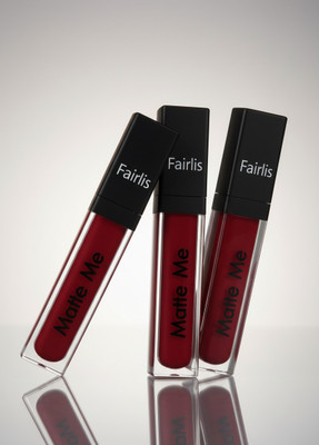 Fairlis 3pcs Maroon Lipstick Combo – Long Stay & Highly Pigmented(Maroon, 18 ml)
