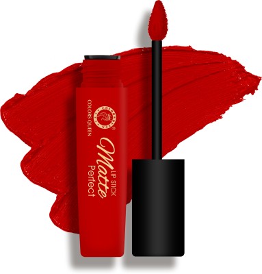 COLORS QUEEN Matte Perfect Long Lasting, Non Transfer Liquid Matte Lipstick for women(Poppy Red, 4 ml)