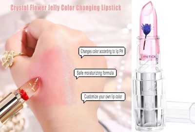 KAIASHA Jelly Flower Transparent New Jelly Color Changing Lipstick Magic Lipstick(pink, 15 g)