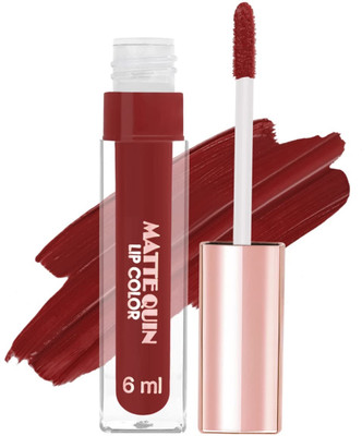 manasona Plum Matte Liquid Lipstick | Non-Drying | Smudge-Proof(Deep Brown, 6 ml)