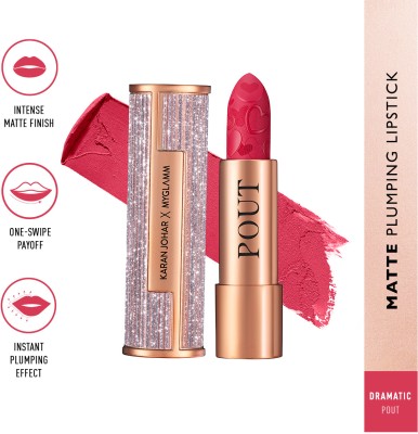 MyGlamm POUT by Karan Johar Intense Matte Plumping Lipstick-Controversial Pout(Pink, 4 g)