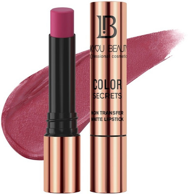 Lakyou Beauty Color Secrets Non Transfer Matte Lipstick Waterproof Formula with 24hrs Stay(B22(Grape Wine), 4 g)