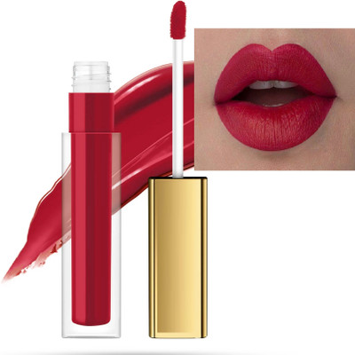 luzimaisa Highly Pigmented Liquid Lip Color Red Matte Lipstick(deep red, 4 ml)