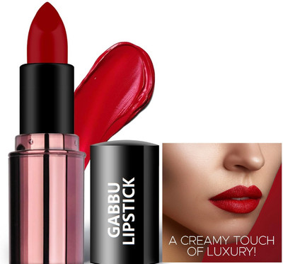 GABBU Cherry RedCreamy Texture Long Lasting Lipstick(CHERRY RED, 4 g)