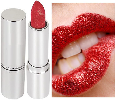 DARVING SHINE SHIMMER GLITTER ULTRA SOFT LIPSTICK CHERRY RED(CHERRY RED, 3.8 ml)