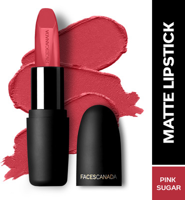 FACES CANADA Weightless Matte Hydrating Lipstick with Almond Oil(Pink Sugar 04, 4.5 g)