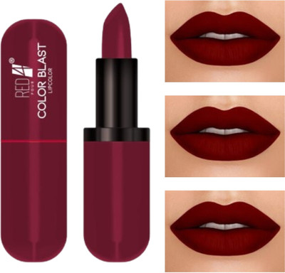 RED4 Color Blast Super Matte Lipstick Maroon Lip color for Lipstick for Girls(Maroon, 5 g)