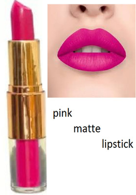 Luipui waterproof pink 2 in 1 matte lipstick pack of 1(pink, 6 g)