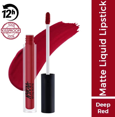 NYKAA All Day Matte Waterproof, Transfer Proof, 12H Liquid Lipstick - Boss Babe(Red, 10 g)
