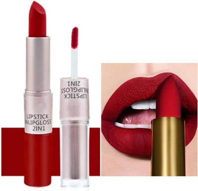 Rudvya LONG LASTING MATTE FINISH 2 IN 1 LIPSTICK(red, 10 ml)