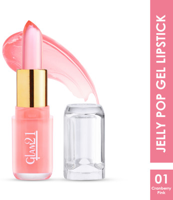 Glam21 Jelly Pop Color Change Fruity Gel Lipstick Soft Lips | Waterproof Glossy Finish(Cranberry Pink-01, 3.5 g)