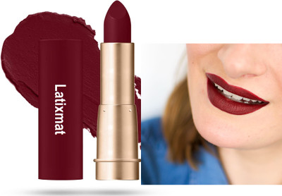 Latixmat Full Coverage Lipstick Transferproof Highly Dark red Pigemented Lipstick(Dark red, 3.5 g)