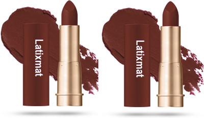Latixmat Combo Full Coverage Lipstick Transferproof Highly Rounge Pigemented Lipstick(Rounge, 7 g)
