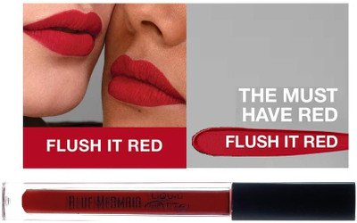 BLUEMERMAID BEST LOOK RED LIQUID LIPSTICK MATTE LOOK FOR ROSY LIPS(RED, 6 ml)