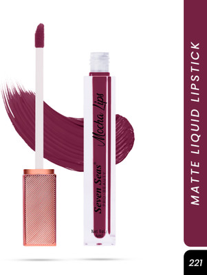 Seven Seas Mocha Lips Non-Transfer Matte Liquid Lipstick Long Lasting Waterproof Lipstick(221, 4 ml)