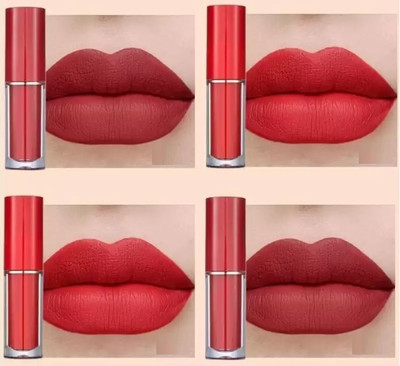 Emijun Ultra Pigmented Liquid Lipsticks Combo set 4 pcs(MULTICOLOR, 7.6 ml)