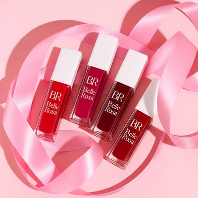 BR Belle Rosa Red Matte Liquid Lipstick 4-in-1 Pack – Smudge-Proof & Transfer-Resistant(Classic Red, Fuchsia, Dark Wine, Dark Red with Cherry tone, 6 ml)