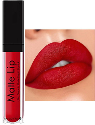 WECHARMERZ Matte Ultra Smooth Liquid Matte Lipstick Waterproof & Smudge proof(Red, 6 ml)