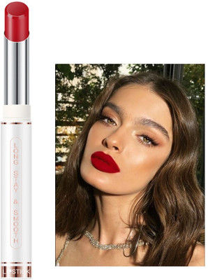 EVERERIN highly pigmented comfortable wear super nourish Non-Transfe rLipstick(RED, 3.8 g)
