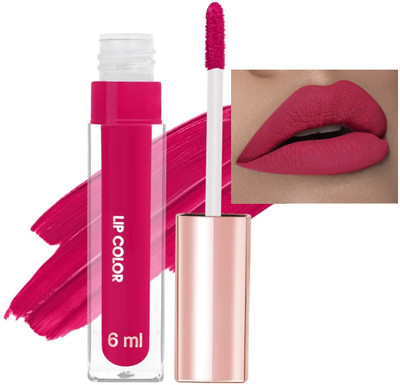 MYEONG Matte Flamingo Pink Color Liquid Lipstick Transferproof High Impact Lipstick(Flamingo Pink, 6 ml)
