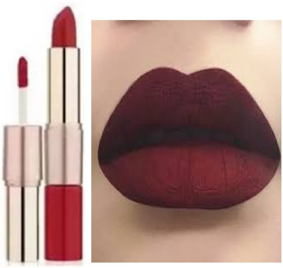 Luipui maroon 2 in 1 matte lipstick pack of 1 waterproof(maroon, 6 g)