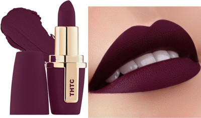 THTC Matte Lipstick Waterproof Long Last Matte Lipstick//--(dark purple, 4.2 ml)