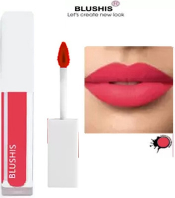 BLUSHIS Waterproof Liquid Matte Lipstick Smudgeproof(Candy Flush, 4 ml)