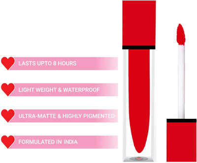 THTC Matte Liquid Lipcolour - Liquid Matte Lipstick 012(Red, 8 ml)