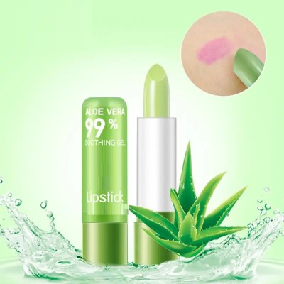 ADJD Aloe Crystal Lipstick Lip Balm Lip Care Temperature(GREEN, 3.6 g)