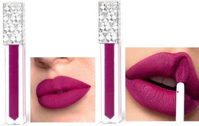 ADJD Combo Non Transfer Smudge Proof Longlasting liquid Matte Lipstick Magenta&pink(MULTICOLOR, 10 ml)