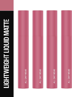 Luipui TRENDING LONG LASTING, WATERPROOF & QUICK DRY LIPSTICK FOR BOLD LOOK PACK OF 4(RUBY TRUE - 14, 48 ml)