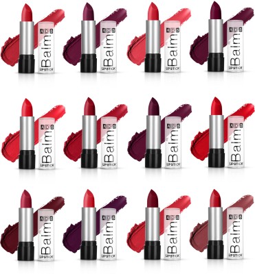 ads Balm Non Transfer Matte Lipstick For Perfect & Fuller Lips, Pack of 12 J-113(C, 42 g)