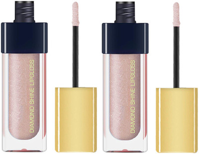 MYEONG diamond shine shimmery lip gloss combo(glow, 12 ml)
