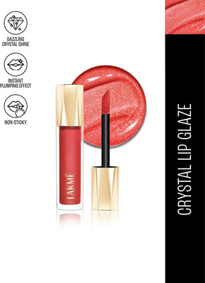 Lakmé Glitterati Lip Glaze 101 Scarlet Spritzer 5ml(Scarlet Spritzer, 5 ml)