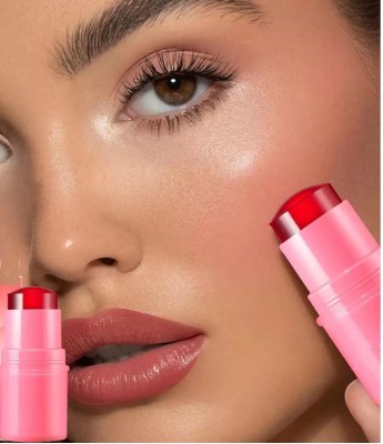 GFSU - GO FOR SOMETHING UNIQUE Lip & Cheek Jelly Tint, Jelly Blush Stick, Multi Use Makeup Blush Stick(Red, 5 g)