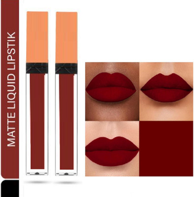 Luipui BEST LONG LASTING, SMUDGE PROOF & WATERPROOF LIPSTICK PACK OF 2(MATTE RED - 213, 18 ml)
