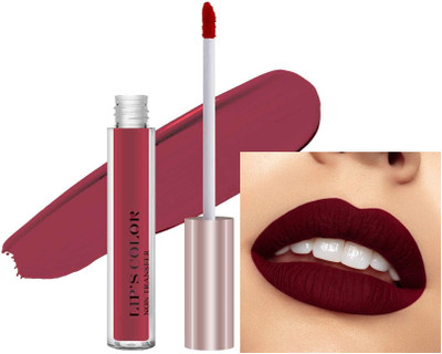 GABBU Non-Transfer Matte Lipstick Waterproof & Smudgeproof Formula(Dusky Red, 7 ml)